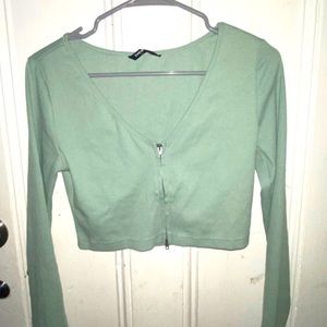 Mint green crop top